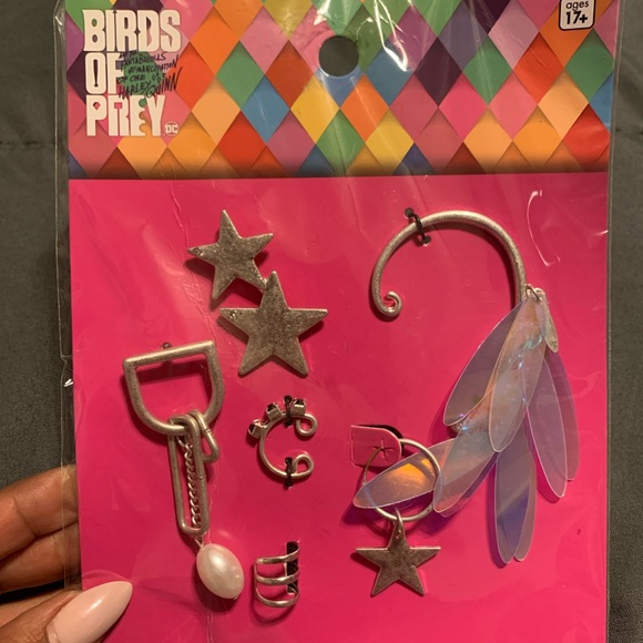 NEW DC Harley Quinn AUTHENTIC Suicide Squad Earring jewelry set Halloween costum - Picture 1 of 1